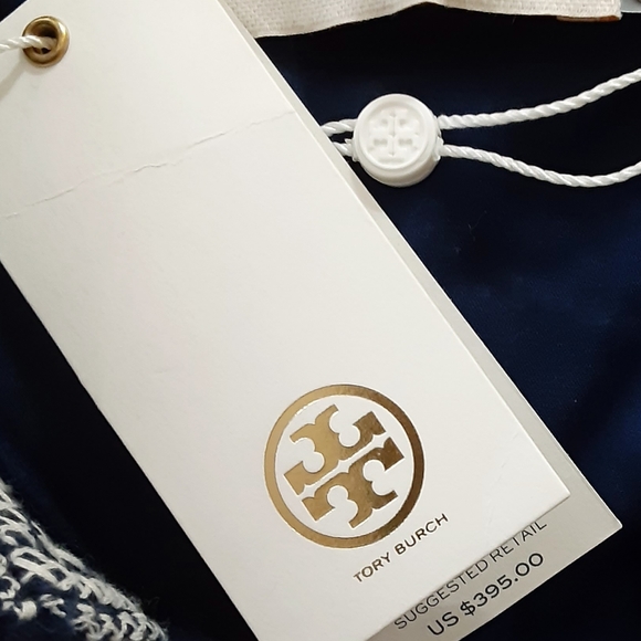 TORY BURCH Fringe Embroidered Sleeveless V-Neck Tweed Dress NWT - Picture 9 of 11